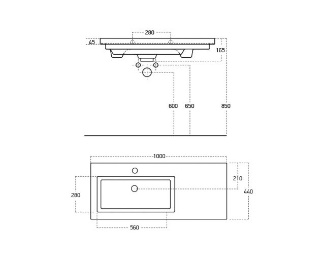 Drop Status 100 Έπιπλο Μπάνιου Λευκό