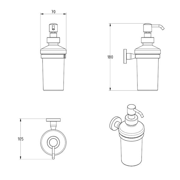 Verdi Sigma Black Matte 303.00.05 Ντισπένσερ