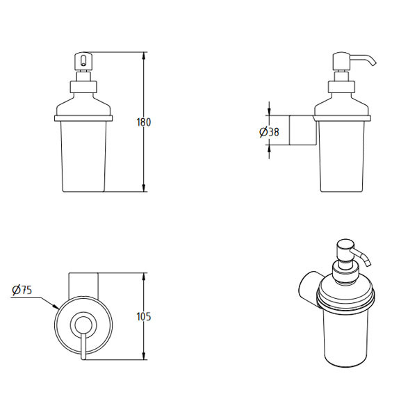 Verdi Lamda Nickel Matte 301.00.78 Ντισπένσερ