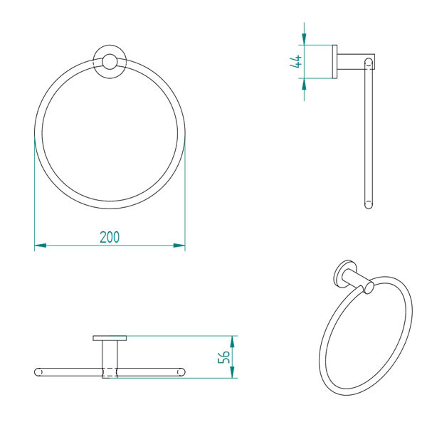 Verdi Omicron Nickel Matte 302.03.78 Κρίκος Στρογγυλός