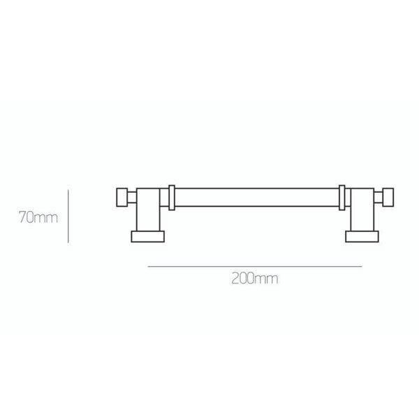 Best 04 Λαβή Εξώπορτας Μαύρο/Χρώμιο