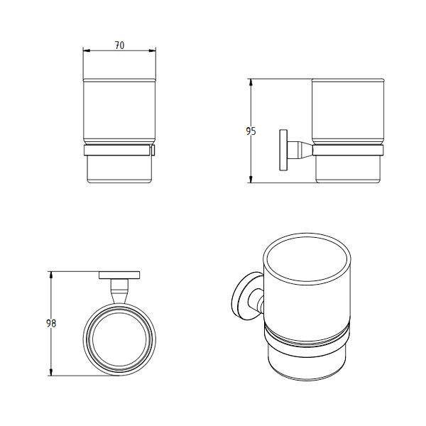 Verdi Omicron Nickel Matte 302.05.78 Ποτηροθήκη