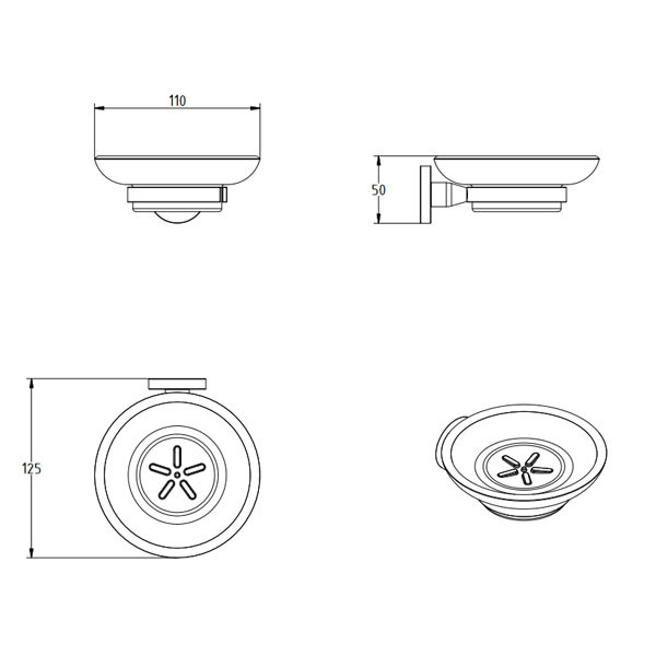 Verdi Sigma Black Matte 303.06.05 Σαπουνοθήκη