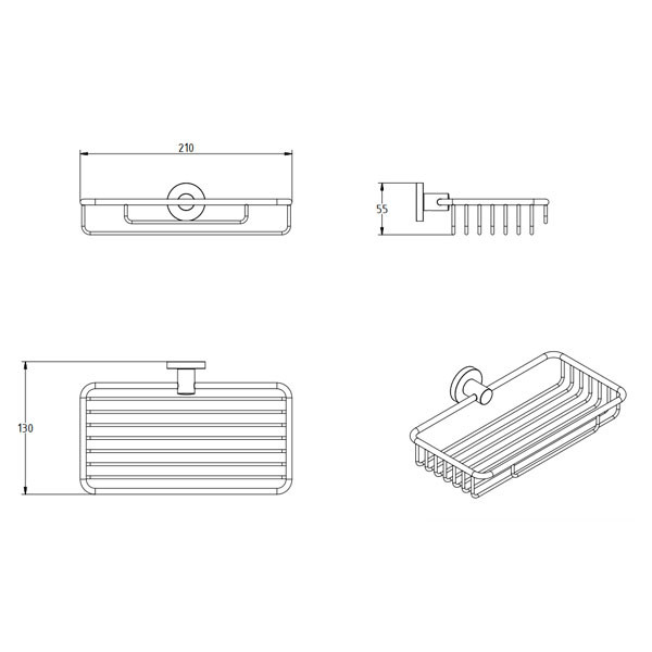 Verdi Sigma Black Matte 303.07.05 Σπογγοθήκη