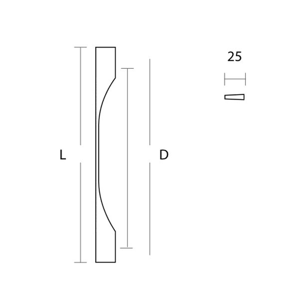 Convex 1063-160 Λαβίτσα Ματ Νίκελ