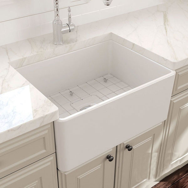 Bocchi Farmhouse 1099-301 White Matt Νεροχύτης Πορσελάνινος Επικαθήμενος