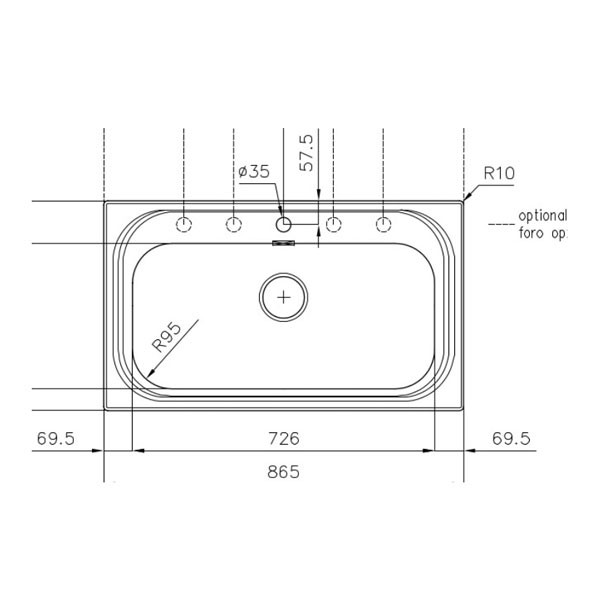 Foster S1000 Gun Metal PVD 1180156 Νεροχύτης Ανοξείδωτος Ένθετος