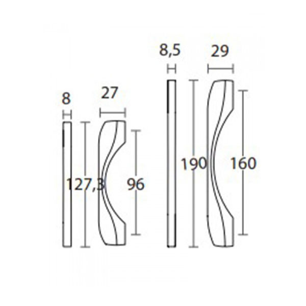 Convex 1187-96 Λαβίτσα Μαύρο Νίκελ