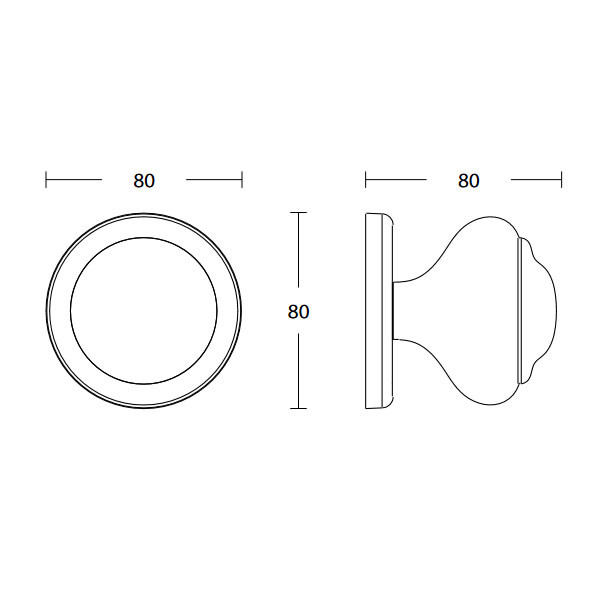 Convex 141 Πόμολο Μπουλ Εξώπορτας Χρώμιο / Ματ Νίκελ