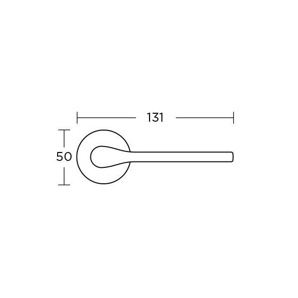 Convex 1485 Πόμολο Eξώπορτας Ματ Ορείχαλκος