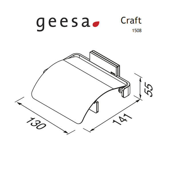 Geesa Craft Chrome 1508-110 Χαρτοθήκη Με Κάλυμμα
