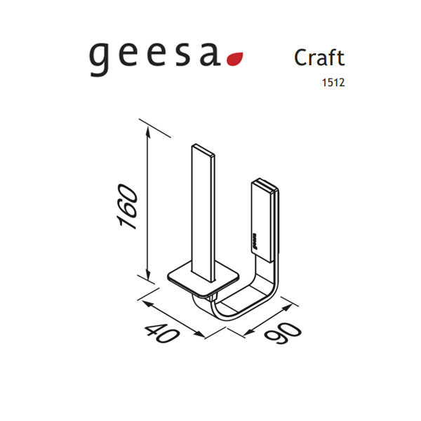 Geesa Craft Chrome 1512-110 Χαρτοθήκη