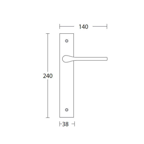 Convex 1515 Πόμολο Eξώπορτας Χρώμιο