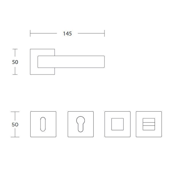Convex 1555 Πόμολο Eξώπορτας Ματ Χρώμιο