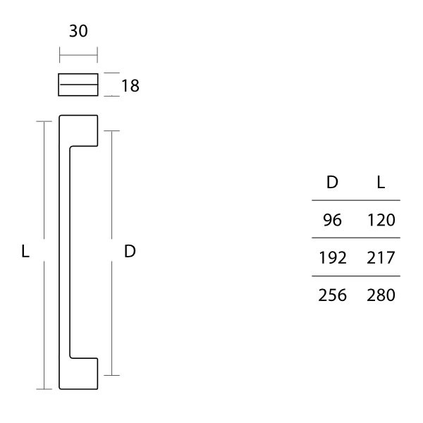 Convex 1057-96 Λαβίτσα Χρώμιο/Ματ Νίκελ