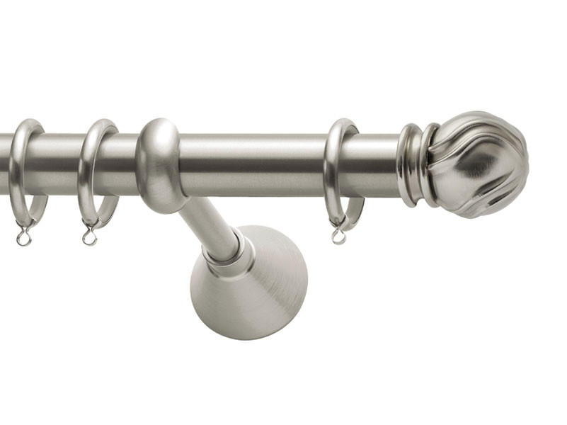 Viometale Set Jamaica Κουρτινόξυλο Ø25 Νίκελ Ματ