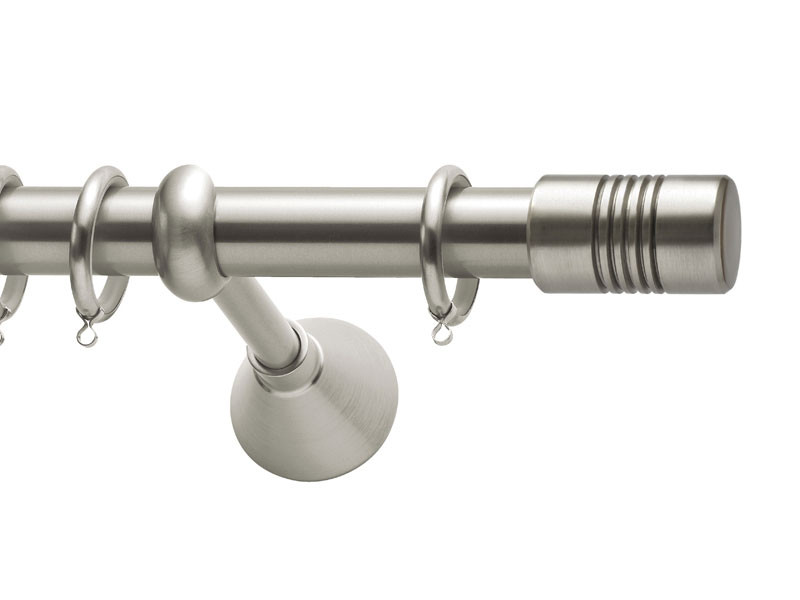 Viometale Set Bristol Κουρτινόξυλο Ø25 Νίκελ Ματ