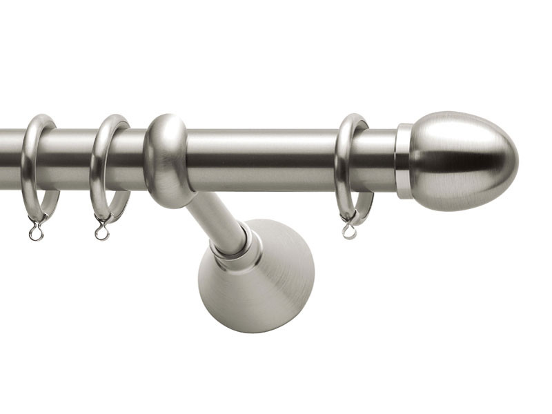 Viometale Set Europe Κουρτινόξυλο Ø25 Νίκελ Ματ