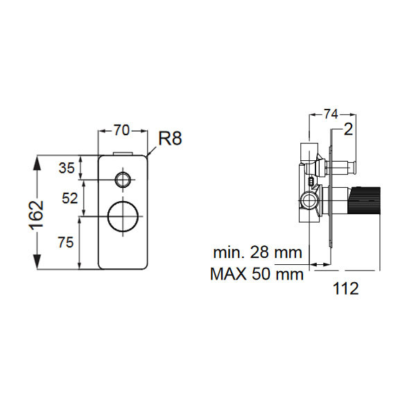 Eurorama Oso 178030SL-221 Bronze Brushed Επιτοίχιος Μίκτης Με Εκτροπέα