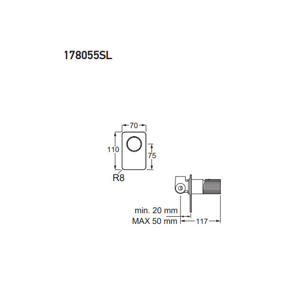 Eurorama Oso 178055SL-400 Black Matt Επιτοίχιος Μίκτης