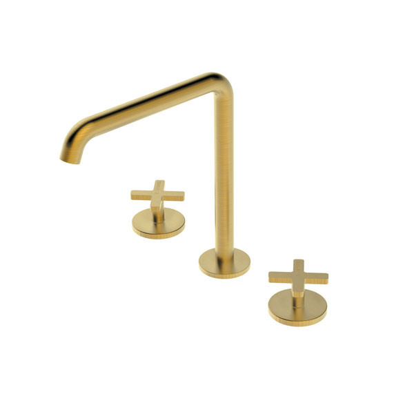 La Torre Elle Cross 38102-201 Gold Brushed Νιπτήρος Τριών Οπών