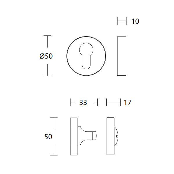 Convex 2015 Επιστόμιο Εξώπορτας Χρώμιο
