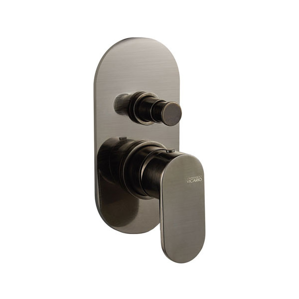 Armando Vicario Slim 500050D-410 Black Brushed Επιτοίχιος Μίκτης Με Εκτροπέα