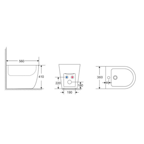 Karag Milos LT 2141C-MB Μπιντέ Μπάνιου Δαπέδου