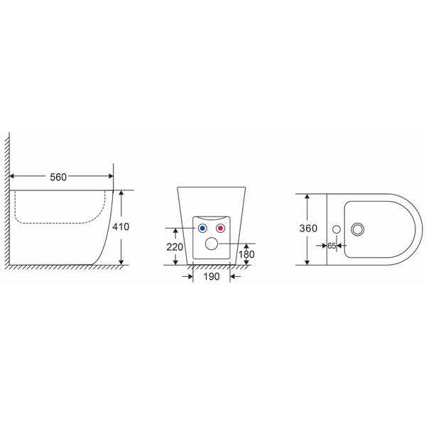 Karag Milos LT 2141C-MW Μπιντέ Μπάνιου Δαπέδου