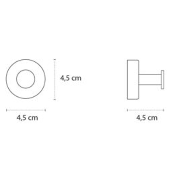 Karag Moderno Nero Opaco 220155 Άγκιστρο Μονό