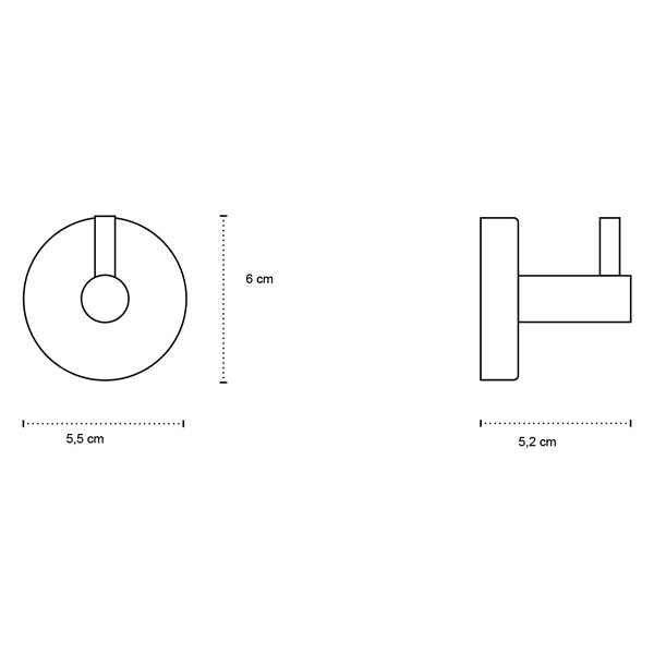 Karag Moderno Nero Opaco 220955 Άγκιστρο Μονό