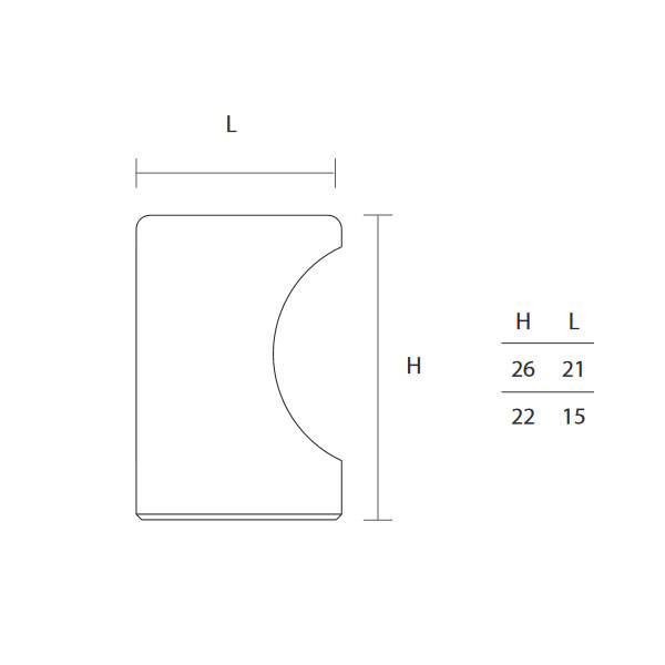 Convex 222-15 Πομολάκι Ματ Νίκελ