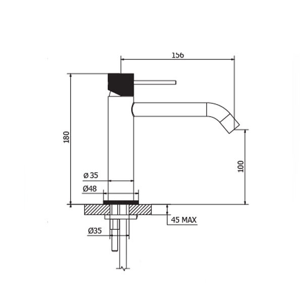 Teorema Lab Graphite 223511 Μπαταρία Νιπτήρος