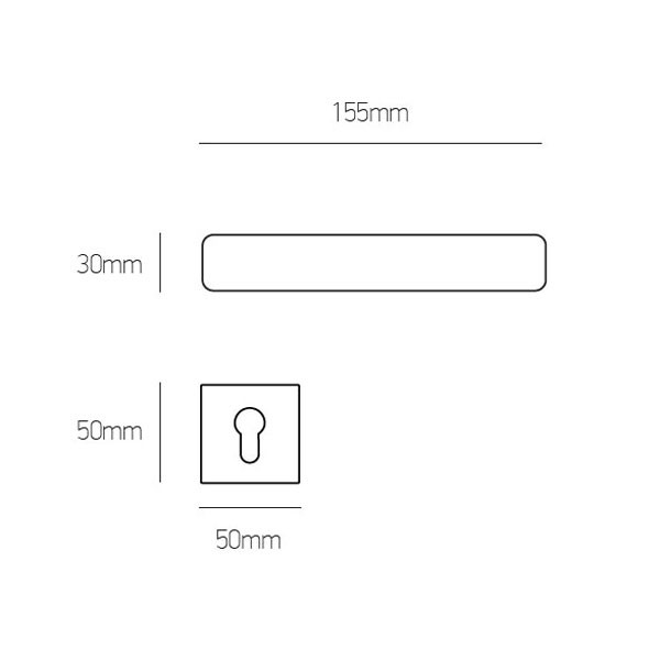 Best 225 Icon Πόμολο Εξώπορτας Νίκελ Ματ