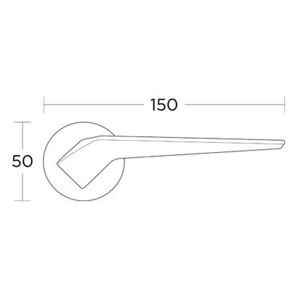 Convex 2405 Πόμολο Eξώπορτας Ματ Μαύρο