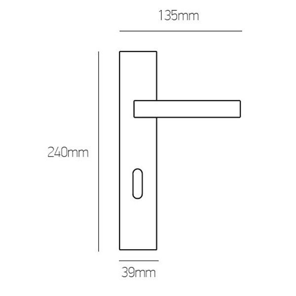 Best 265 Hermes Πόμολο Μεσόπορτας Νίκελ Ματ