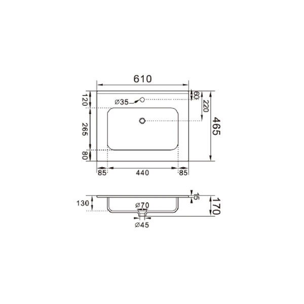 KLP Piccolo 283960N Nιπτήρας Πορσελάνη Επίπλου