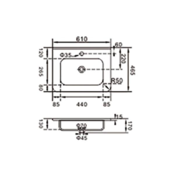 KLP Piccolo Plus 283960P Nιπτήρας Πορσελάνη Επίπλου