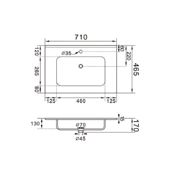 KLP Piccolo 283970N Nιπτήρας Πορσελάνη Επίπλου