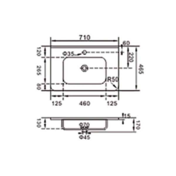 KLP Piccolo Plus 283970P Nιπτήρας Πορσελάνη Επίπλου