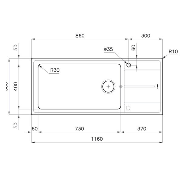 Foster KE R15 - EVO 3219052 Νεροχύτης Ανοξείδωτος Ένθετος