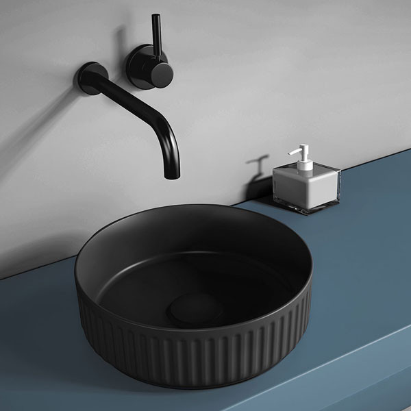 Bianco Ceramica Etna-S 33136-401 Black Matt Νιπτήρας Χρωματιστός