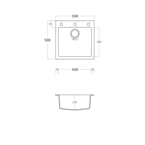 Sanitec Classic 339 Νεροχύτης Κουζίνας Συνθετικός