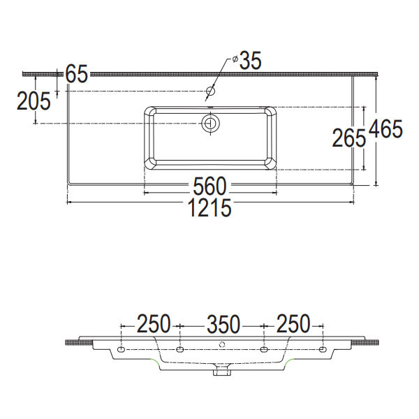 Bianco Ceramica Flat 36121-300 Nιπτήρας Πορσελάνη Επίπλου