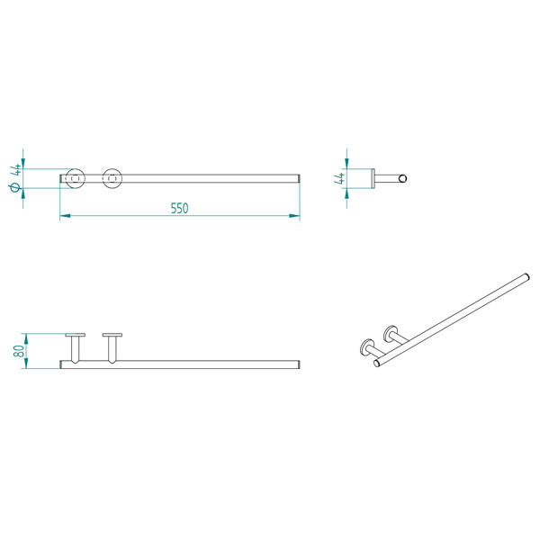 Verdi Omicron Nickel Matte 302.41.78 Πετσετοθήκη Εναλ/κτής Στήριξης