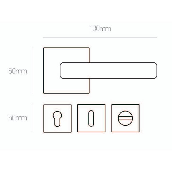 Best 421 Πόμολο Εξώπορτας Μαύρο Ματ