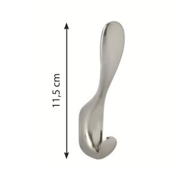 Import 4253 Κρεμάστρα Τοίχου Διπλή Νίκελ Ματ