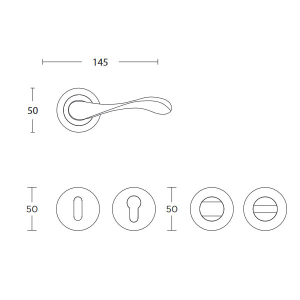 Convex 425 Πόμολο Eξώπορτας Χαλκός Αντικέ
