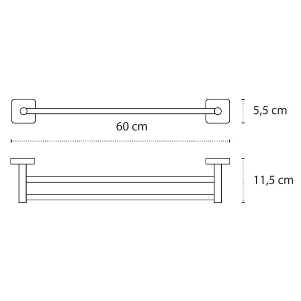 Karag Quattro Bianco Opaco 426266 Πετσετοκρεμάστρα Διπλή