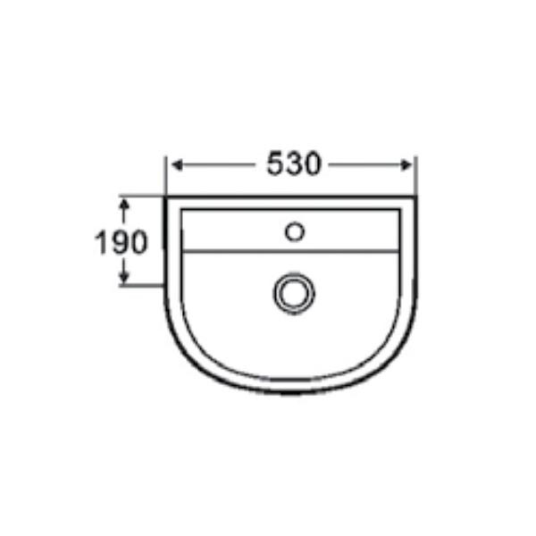 KLP Model T 442035 Νιπτήρας Με Κολώνα